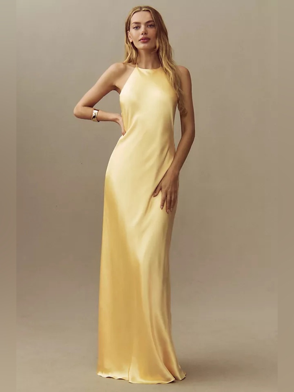 Reformation Jeany Silk Maxi Dress Sunshine Yellow Backless Formal Gown - Picture 13 of 16